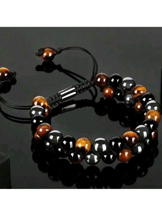 Other - Black and Brown Beaded Bracelet